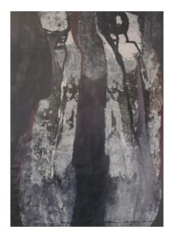 Sans titre (2002), technique mixte sur papier, 55 x 37 cm ©Charlotte Callens (www.charlotte-callens.fr)