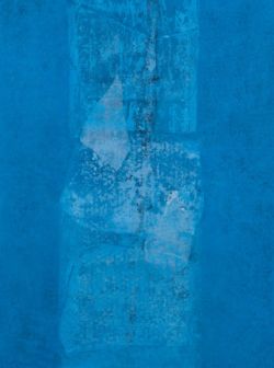 Assemblage bleu 80x60cm Technique mixte 2016©Charlotte Callens