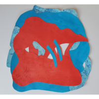 0223-13, acrylique sur papier, 2023, 45x45cm ©Charlotte Callens (https://www.charlotte-callens.fr)