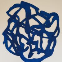 0623-15, TM découpage sur papier entoilé, 2023, 68x62cm ©Charlotte Callens (https://www.charlotte-callens.fr)