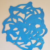 0623-18, TM découpage sur papier entoilé, 2023, 80x74cm ©Charlotte Callens (https://www.charlotte-callens.fr)