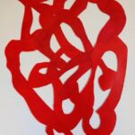 EntreLacs assemblage 0925-1 acrylique sur plastique 50x27cm©Charlotte Callens (https://www.charlotte-callens.fr)